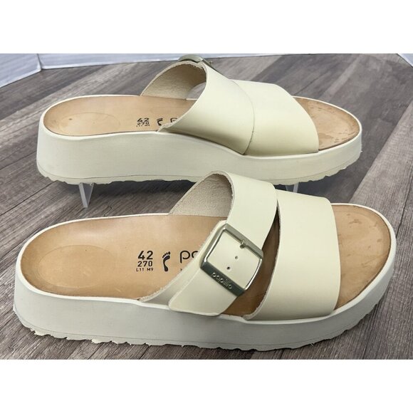 BIRKENSTOCK Almina Papillio Platform Sandals In Ecru Size 42 - Picture 4 of 12